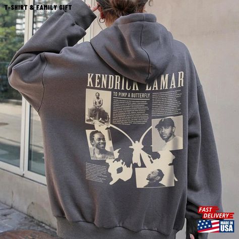 Kendrick Lamar Hoodie Tour Sweatshirt Vintage Graphic T-Shirt Classic Check more at https://tshirtfamilygift.com/product/kendrick-lamar-hoodie-tour-sweatshirt-vintage-graphic-t-shirt-classic/ Kendrick Lamar Hoodie, Kendrick Lamar Poster, To Pimp A Butterfly, Closet Basics, Salad With Chicken, Back To School Clothes, Iconic Album Covers, Shirt Designs For Men, School Clothes