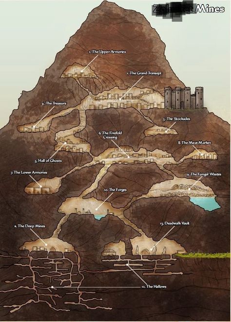 Fantasy Mine, Dwarven City, Fantasy City Map, Fantasy Map Making, Dnd World Map, Fantasy World Map, Tabletop Rpg Maps, Rpg Map, Another Round