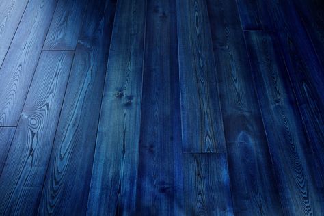 Blue Wood Floor, Ash Wood Floor, Wood Floor Colors, Flooring Diy, Wood Floor Design, Painted Wood Floors, Floor Stain, Light Colored Wood, Blue Floor