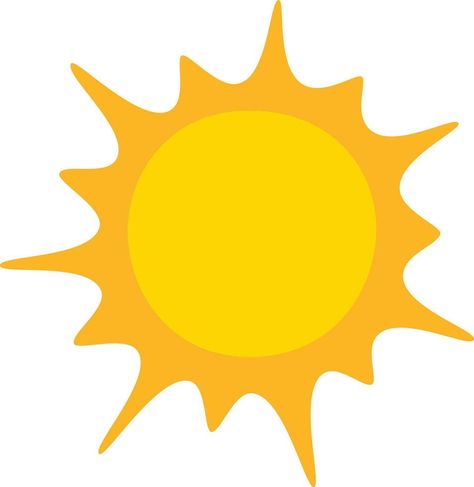 Sun Vector Illustration, Sun Cartoon, Sun Drawing, Cartoon Sun, Vector Nature, Sun Illustration, Yellow Sun, Cartoon Pics, Cartoon Illustration