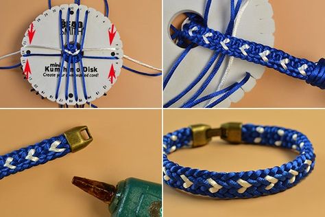 Kumihimo Bracelets Diy, Bracelet Knitting, Braided Friendship Bracelet, Wheel Bracelet, Kumihimo Tutorial, Kumihimo Disk, Braided Friendship Bracelets, Kumihimo Braiding, Kumihimo Jewelry