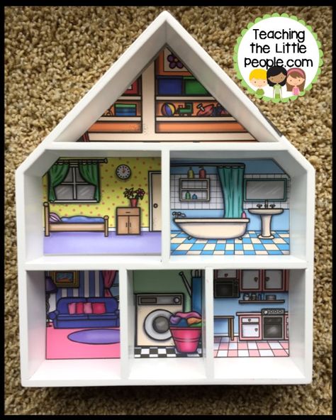 House Project For Kids, Different Types Of Houses Kids Project, House Activities For Kids, House Crafts For Kids, Kindergarten Art Activities, Teach English To Kids, Creative Clips Clipart, Disney Canvas Art, House Craft