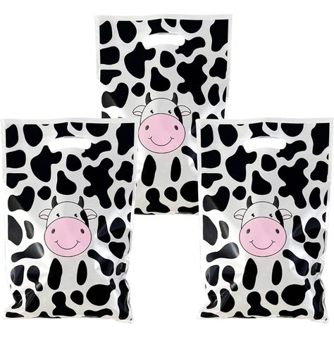 Rainmae 50 Pcs Cow Print Party Favors Bags, Cute Cow Goodie Gift Bags Treat Candy Bags, Farm Animal Theme Goodie Party Gift Bags for for Baby Shower Barnyard Cowboy Cowgirl Farmhouse Themed Birthday #1stbirthday #birthday #birthdaytheme #one #cow #holycow #partydecor #party #theme #idea #firstbirthday #farm #treatbags #decor #amazon #cowprint #treatbag #baby #cake #amazonmusthaves #animal #partyidea #cowboy #cowgirl #babyshower #amazondeals #treats #cow #black #white Cow Party Favor Ideas, Cowgirl Farmhouse, Cow Theme Candy Bags, Cow Gift Bags, Cow Favors, Cow Print Party, Cow Print Birthday Party Amazon.com, Cow Print Bag, Birthday Party Treat Bags