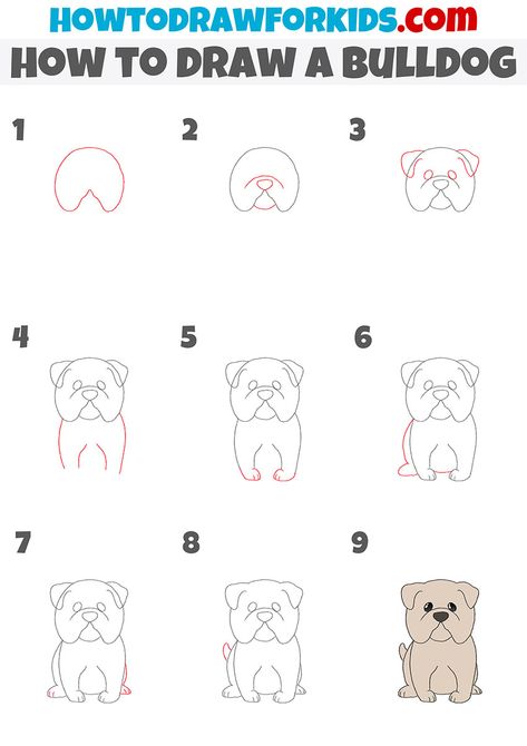 How To Draw English Bulldog, How To Draw A Bulldog Step By Step, Dog Doodle Step By Step, How To Draw A French Bulldog Easy, How To Draw A Pomeranian Step By Step, Simple Bulldog Drawing, How To Draw A Bulldog, How To Draw A Dog Step By Step, Doodle Puns