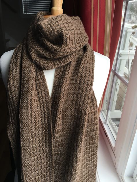 Free Pattern Alert! Knit a ‘Dudester Scarf’ Designed By Jana Pihota … This Is One CLASSY Scarf! | KnitHacker Mens Scarf Knitting Pattern, Classy Scarf, Men Scarf Pattern, Mini Knitting, Mens Knitted Scarf, Knitting Patterns Free Scarf, Chunky Knit Scarves, Free Scarf, Knit Men