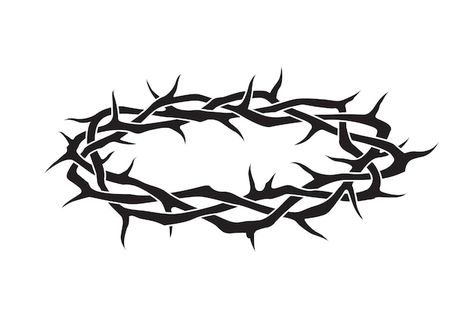 Tattoo Chart, Thorn Tattoo, Jesus Crown, Cross Silhouette, Jesus Graphic, Crown Tattoo Design, Cross Tattoo For Men, Crown Crafts, Jesus Tattoo