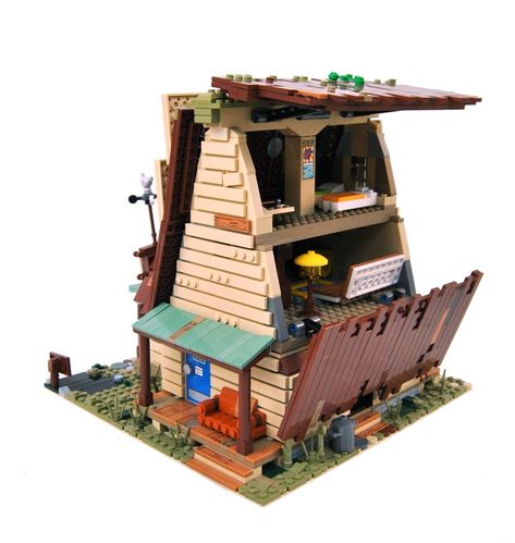 LEGO Ideas Gravity Falls Mystery Shack Achieves 10,000 Supporters Lego Gravity Falls, Gravity Falls Mystery Shack, Lego Building Ideas, Lego Houses, Mystery Shack, Lego Vehicles, Brick In The Wall, Amazing Lego Creations, Lego Craft