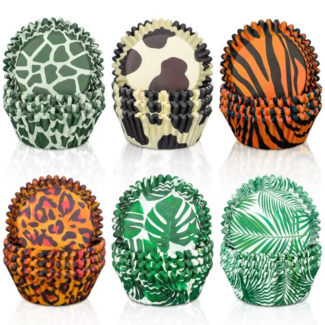 PRICES MAY VARY. Distinctive Design - Patterned with tropical plants and animal prints, such as palm leaves,leopard, zebra, giraffe, and more, adorable and special, these cupcake liners are perfect decorations for party table. Abundant Quantity - A total of 600pcs Cupcake liners with 6 designs, 100pcs of each, are included in the package, sufficient to meet your daily use or party supply. Safe To Use - Made of quality paper material, these disposable cupcake wrappers are safe, odorless, wrinkle Animal Print Cupcakes, Muffin Cupcake, Zoo Party, Cupcake Decorations, Safari Birthday Party, Summer Baby Shower, Baby Shower Supplies, Jungle Baby Shower, Decoration Birthday