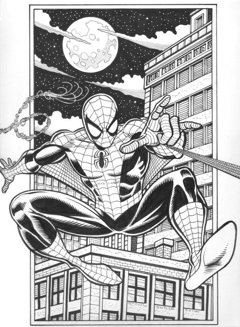 Spiderman Poster Black And White, Spiderman Comic Sketch, Spiderman Drawing Comic, Spiderman Comic Drawing, Spider Man Black And White, Manga Spiderman, Spiderman Black And White, Black And White Spiderman, Spider Man Dibujo