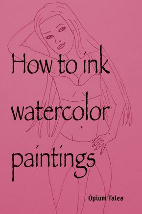 Sketching For Watercolor Painting, Sketching For Watercolour Painting, Painting With Ink And Water, Watercolor And Ink Paintings, Watercolor With Ink, Ink And Watercolor Art Ideas, Watercolor And Ink Tutorial, Ink And Wash Watercolors, Ink Painting Ideas