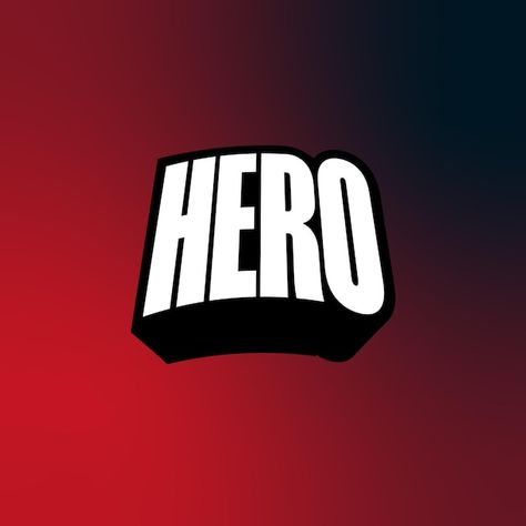 Hero 3d text effect | Premium Vector #Freepik #vector #red #texture #hero #heroes Hero Logo Design, Super Hero Logo, Graphic Design Text, Bike Sticker, Red Texture, Hero Logo, Bike Stickers, Best T Shirt Designs, 3d Text Effect