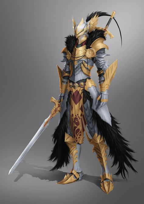 ArtStation - Knight (practice), Eagle Jin Dragon Knight, 다크 판타지, Knight Art, Knight Armor, Dungeons And Dragons Characters, Date A Live, Fantasy Armor, Fantasy Concept Art, Armor Concept