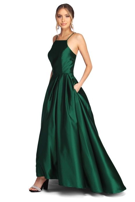 Emerald Green Designer Dress, Emerald Evening Gown, Emerald Green Formal Dress Gowns, Emrald Silk Dress, Emrald Green Satin Dress, Elegant Green A-line Satin Dress, Green Satin Floor-length Evening Dress, Emerald Green Evening Gown, Green Satin A-line Maxi Dress