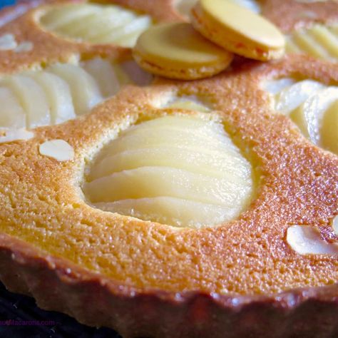 French Tarts, Dessert Tarts, Pear And Almond Tart, Fruit Sweets, Pear Almond, Fudgy Cake, French Tart, Apple Custard, Almond Tart