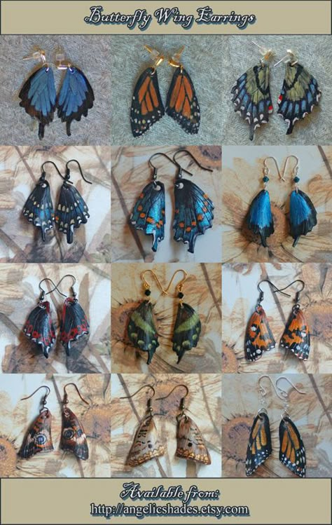 Leather Butterfly Wing Earrings 4-17-2012 by Angelic-Artisan on DeviantArt Leather Butterfly, Diy Leather Earrings, Butterfly Wing Earrings, Leather Jewellery, Leather Carving, Leather Art, Butterfly Jewelry, Wing Earrings, Jewelry Techniques