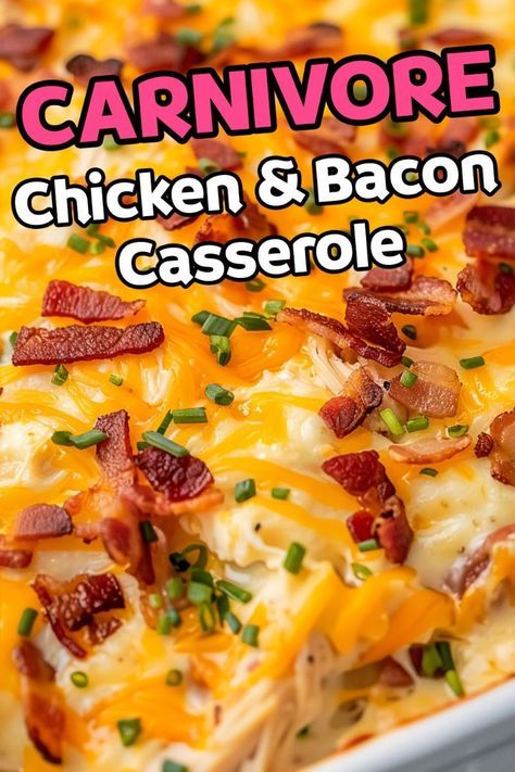 Chicken And Bacon Dinner Recipes, Carnivore Stuffed Chicken, Carnivore Chicken Casserole, Carnivore Meals For Family, Carnivore Shredded Chicken Recipes, Carnivore Diet Casserole, Carnivore Chicken Thigh Recipes, Carnivore Chicken Breast Recipes, Chicken Carnivore Recipes