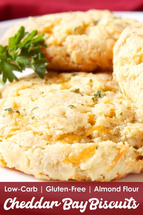 Almond Flour Cheddar Bay Biscuits Heart Healthy Biscuits, Dairy Free Biscuits, Almond Flour Biscuits, Healthy Biscuits, Low Sugar Diet Recipes, Flour Biscuits, Healthy Flour, 30 Diet, Low Carb Low Fat Recipes