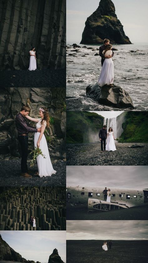 Iceland Elopement Photography, Iceland Wedding Photography, Iceland Prewedding, Iceland Elopement, Couples Posing, Elopement Styling, Iceland Wedding, Elopement Ceremony, Black Sand Beach