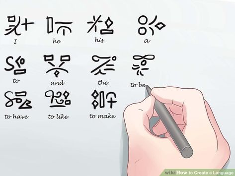 How to Create a Language: 13 Steps (with Pictures) - wikiHow Klingon Language, Ciphers And Codes, Fictional Languages, Pen And Paper Games, Alphabet Code, Magic System, Writer Tips, Writing Fantasy, Commonplace Book