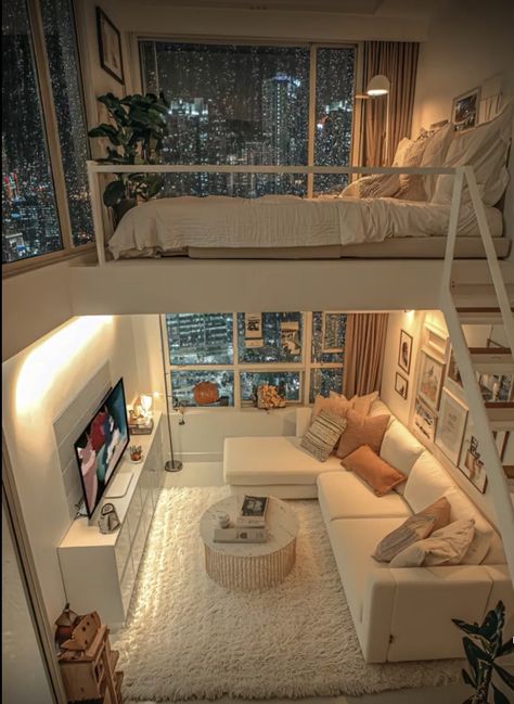 Starter Home Ideas, Nyc Loft, House Room Ideas, Loft House, Starter Home, Dream House Rooms, Dream House Ideas, Minimalism Interior, Small Homes