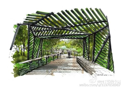 Nature With Architecture, Jungle Architecture Concept, Greenery Sketch, Park Landscape Design, Flower Architecture, Contemporary Landscape Design, Landscape Architecture Plan, Architecture Design Presentation, Landscape And Urbanism Architecture