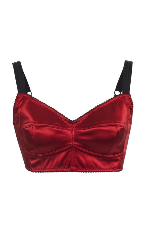 Dulce And Gabbana, Red Bustier Top, Satin Bustier Top, Black Bustier Top, Dolce Gabbana Sweater, Dolce And Gabbana Fashion, Satin Bustier, Floral Bustier, Top Bustier