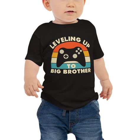 Leveling Up To Big Brother,Big Brother,Big Brother Gamer,Leveling Up To Big Brother,Gift for New Brother,Big Bro 6-12/12-18/18-24 months Big Brother Birthday Shirt, Big Brother Shirt Svg, Diy Big Brother Shirt Ideas, Birthday 1 Year, Big Brother T Shirt, Big Bro Little Bro Shirts, Promoted To Big Brother Shirt, Big Brother Gift, Big Brother Tshirt