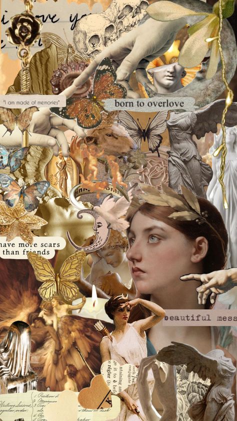 #vintage #vibes #wallpaper #art #goddess Goddess Collage, Hera Goddess, 9 Muses, Aphrodite Aesthetic, Goddess Aesthetic, Collage Iphone, Vibes Wallpaper, Goddess Energy, Collage Design