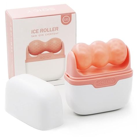 Amazon.com: Ice Roller for Face and Eyes - Facial Skin Care Tools with 2 in 1 Roller and Travel Case to Reduce Puffiness and Relief Migraine, Pain. Women Gift (Pink) : Beauty & Personal Care Ice Roller For Face, Roller For Face, Migraine Pain, Ice Roller, Face Roller, Facial Cleansing Brush, Facial Roller, Massage Roller, Cold Therapy