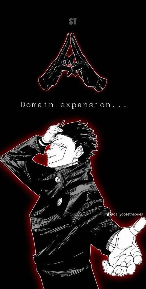 Ryomen Sukuna Domain Expansion: Malovent Shrine Domain Expansion Ideas Art, Sukuna Domain Expansion Wallpaper, Domain Expansion Wallpaper, Ryomen Sukuna Domain Expansion, Domain Expansion Hand Sign, Domain Expansion Ideas, Sukuna Hoodie, Sukuna Domain Expansion, Jujutsu Wallpaper