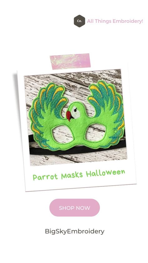 Parrot Mask Parrot Masks Halloween Mask Bird Mask Bird Costume Parrot Party Bird Birthday Party Favor Felt Parrot, Parrot Mask, Bird Birthday Party, Animal Costumes For Kids, Parrot Costume, Giraffe Costume, Bird Birthday Parties, Monkey Costumes, Bird Mask