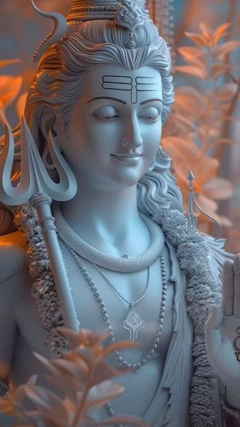 free wallpapers 4K shiva, god, statue, trident, flowers, hinduism, religion for mobile and desktop Shiv Thakur Photo, Shivratri Photo, Pictures Of Shiva, Amoled Wallpapers, Wallpaper Photo Gallery, Lord Photo, Hanuman Pics, Shri Ram Photo, Shiva Pics