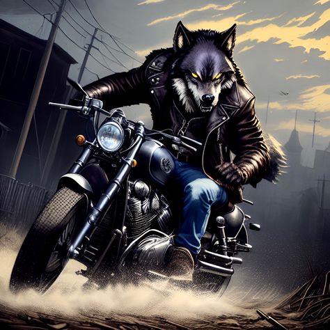 Lone Wolf Aesthetic, Sigma Wolf, Emo Wolf, Driving Motorcycle, Wolf Meme, Alpha Werewolf, Demon Dog, Alpha Pack, Wolf Images