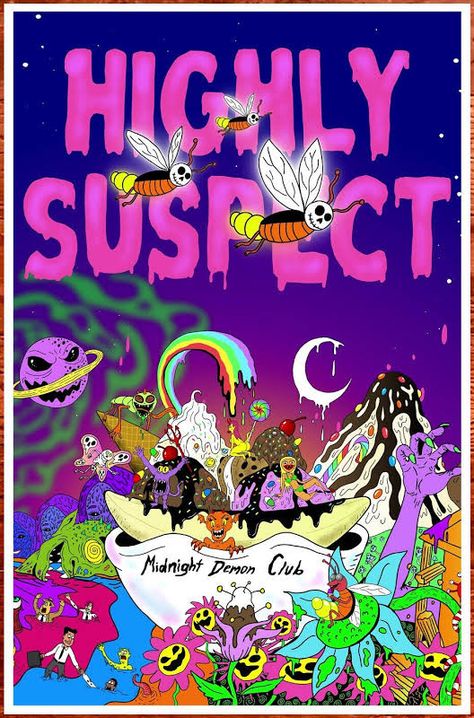 #midnightdemonclub💜 Highly Suspect Band, Highly Suspect, Promo Poster, Tour Poster, Poster Display, Bike Stand, Tour Posters, Band Posters, One 1