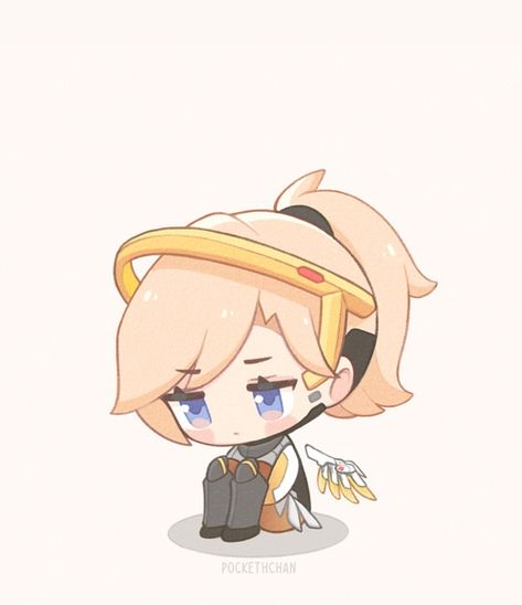 Chibi Overwatch, Mercy Fanart, Chibi Fanart, Overwatch Comic, Mercy Overwatch, Overwatch Fan Art, Overwatch 2, Cute Little Drawings, Cute Chibi