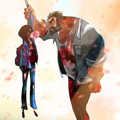 ArtStation - Jun Chiu Logan And Laura, Jun Chiu, Logan Laura, Victor Von Doom, Eurythmics Sweet Dreams, Old Man Logan, Wolverine Art, Logan Wolverine, Wolverine Marvel