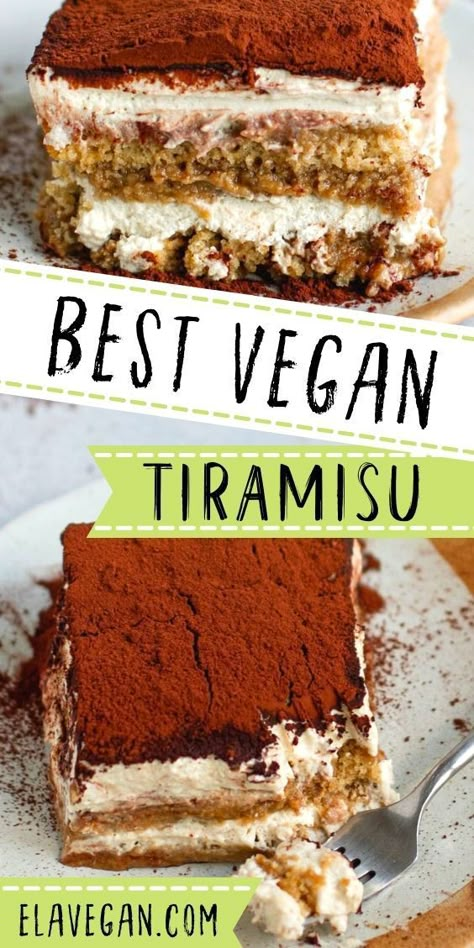 Dairy Free Tiramisu, Gluten Free Tiramisu, Vegan Tiramisu, Vegan Gluten Free Desserts, Vegan Baking Recipes, Dairy Desserts, Vegan Cake Recipes, Cake Vegan, Tiramisu Recipe