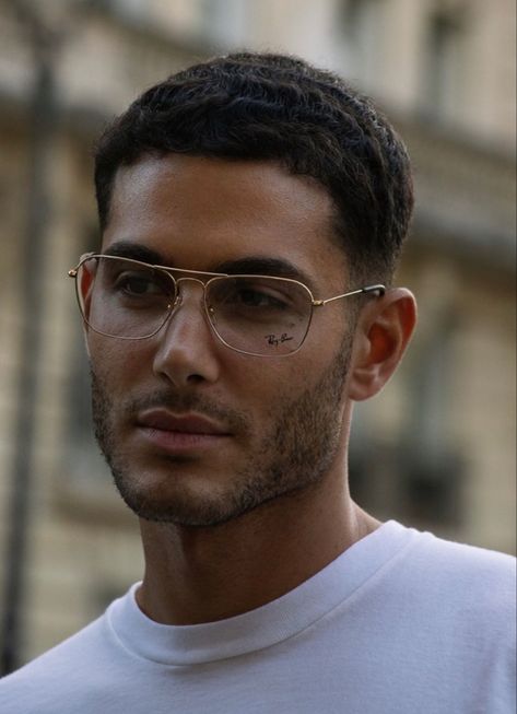 Buzz Cut With Beard, Black Boy Hairstyles, Fai Khadra, Crew Cut Haircut, Male Haircuts Curly, Glasses For Face Shape, Mens Fashion Week Street Style, Middle Hair, Buzz Cut Hairstyles