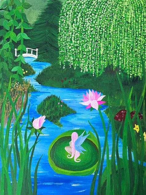 Fairy Garden Art Painting, Fairy Garden Painting, Fairy Painting, Fairy Garden Art, Fairy Paintings, Disney Fantasy, Garden Painting, Forest Art, Forest Fairy