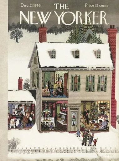 The New Yorker December 21, 1946 Issue | The New Yorker New Yorker Cover, The New Yorker Magazine, New Yorker Magazine, Character Drawings, New Yorker Covers, Postal Vintage, Christmas Cover, Children Book, December 21