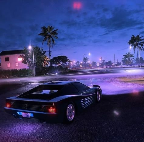 #neon #ferrari #miami #art #1984 Miami 90s Aesthetic, 90s Miami Aesthetic, Neon 80s Aesthetic, Miami 80s Aesthetic, 80s Miami Aesthetic, 80s Mood Board, 80s Miami Vice, Miami Vice Aesthetic, Vice Aesthetic