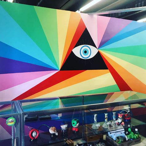 Wall Murals Painted, Eye Painting, Evil Eye, Wall Murals, Art Projects, Rainbow, Mural, Art