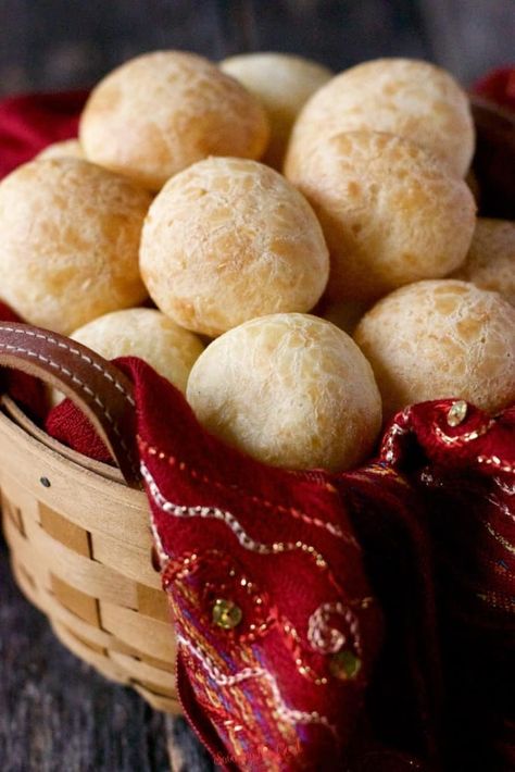 An easy, delicious gluten free treat is pão de queijo. This Brazilian cheese bread recipe calls for tapioca flour or tapioca starch and freshly grated parmesan cheese. They are best when they are served warm, fresh out of the oven. Even if you don't follow a gluten free diet, this Brazilian cheese puffs will quickly be added to your weekly meal plan. #gf #glutenfree #cheesebread #braziliancheesebread #tapioca #stgrecipes Sure Jell Strawberry Jam Recipe, Brazilian Cheese Puffs, Brazilian Cheese Bread Recipe, Frozen Dinner Rolls, Brazilian Cheese Bread, Cheese Bread Recipe, Strawberry Jam Recipe, Side Dishes For Chicken, Tapioca Starch