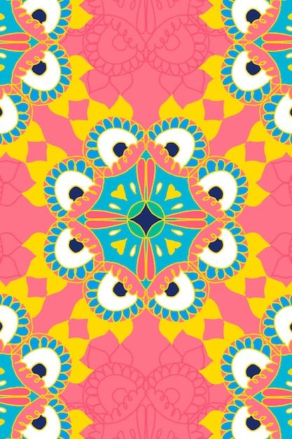 Free vector indian mandala rangoli patte... | Free Vector #Freepik #freevector #deepavali #diwali-illustration #diwali-pattern #diwali-elements Mandala Rangoli, Wellness Center Design, Mandala Indiana, Dot Pattern Vector, Diwali Background, Vintage Floral Backgrounds, Line Art Flowers, Chevron Background, Indian Rangoli