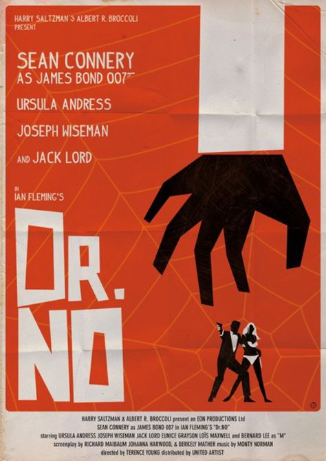 The James Bond 007 Dossier | Fantastic Saul Bass-Style James Bond Poster Series Saul Bass Posters, Bond Poster, Bond Movie Posters, James Bond Movie Posters, Poster Grafico, Shaken Not Stirred, 007 James Bond, James Bond Movies, Bond James Bond