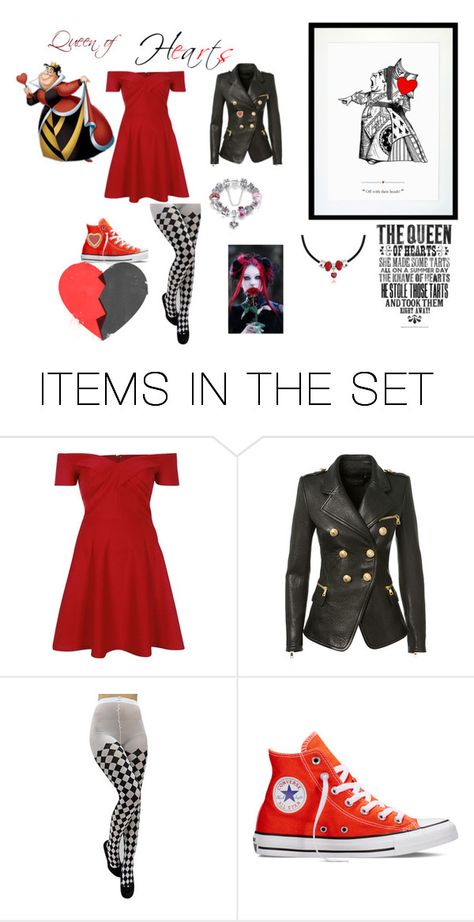 "The Modern Queen of Hearts" by alyssa11202004 on Polyvore featuring art and modern Modern Queen Of Hearts, Queen Of Hearts Inspired Outfits, Queen Of Hearts Outfit, Red Descendants, Descendants Outfits, Hearts Outfit, Wonderland Costumes, Outfit Inspired, Disney Fashion