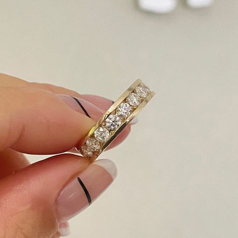 Channel Set Diamond Ring, Band Gifts, Mens White Gold Rings, Yellow Gold Engagement Ring, Wedding Rings Round, Engagement Ring Prices, Moissanite Wedding Band, Men's Wedding Ring, Unique Wedding Bands