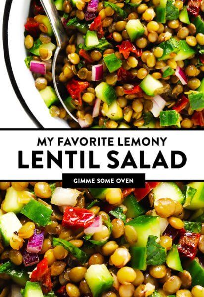 How To Cook Lentils, Lentil Salad Recipes, French Lentils, Vegetarian Salad Recipes, Salad Salad, Gimme Some Oven, Vegan Salad Recipes, Salad Recipes For Dinner, Lentil Salad