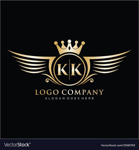 Kk Logo Design, Kk Logo, Wing Logo, Handwriting Logo, Independence Day Images, Wedding Luxury, Wings Logo, Company Slogans, Graphic Design Fun