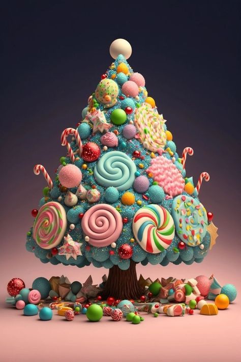 Candy Land Theme, Navidad Diy, Candyland Decorations, Candy Christmas Decorations, Colorful Christmas, Candy Land Christmas, Diy Christmas Tree, Candy Land, Christmas Images